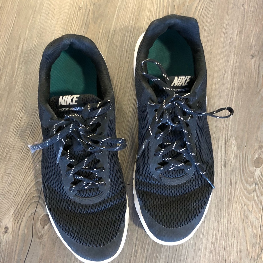 Black Nike running shoes